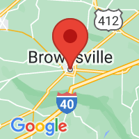 Map of Brownsville, TN US